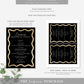 Wave Black Gold | Printable Menu Template