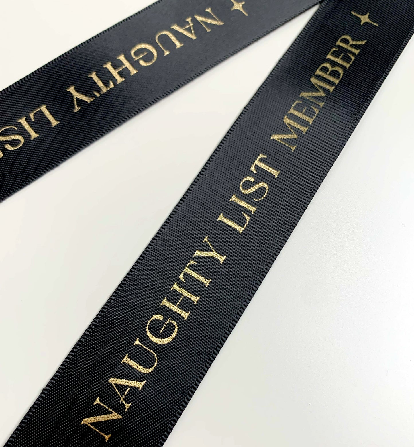 Ribbon | 3m Naughty List Member Christmas Satin Ribbon