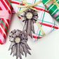 Set of 6 Naughty List Member Rosette Christmas Gift Tags, Christmas Wrapping Official Naughty List Member Rosette Tags, Christmas Swing Tag