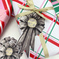 Set of 6 Naughty List Member Rosette Christmas Gift Tags, Christmas Wrapping Official Naughty List Member Rosette Tags, Christmas Swing Tag