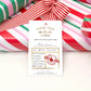 North Pole Express White | Printable Christmas Gift Tag Template