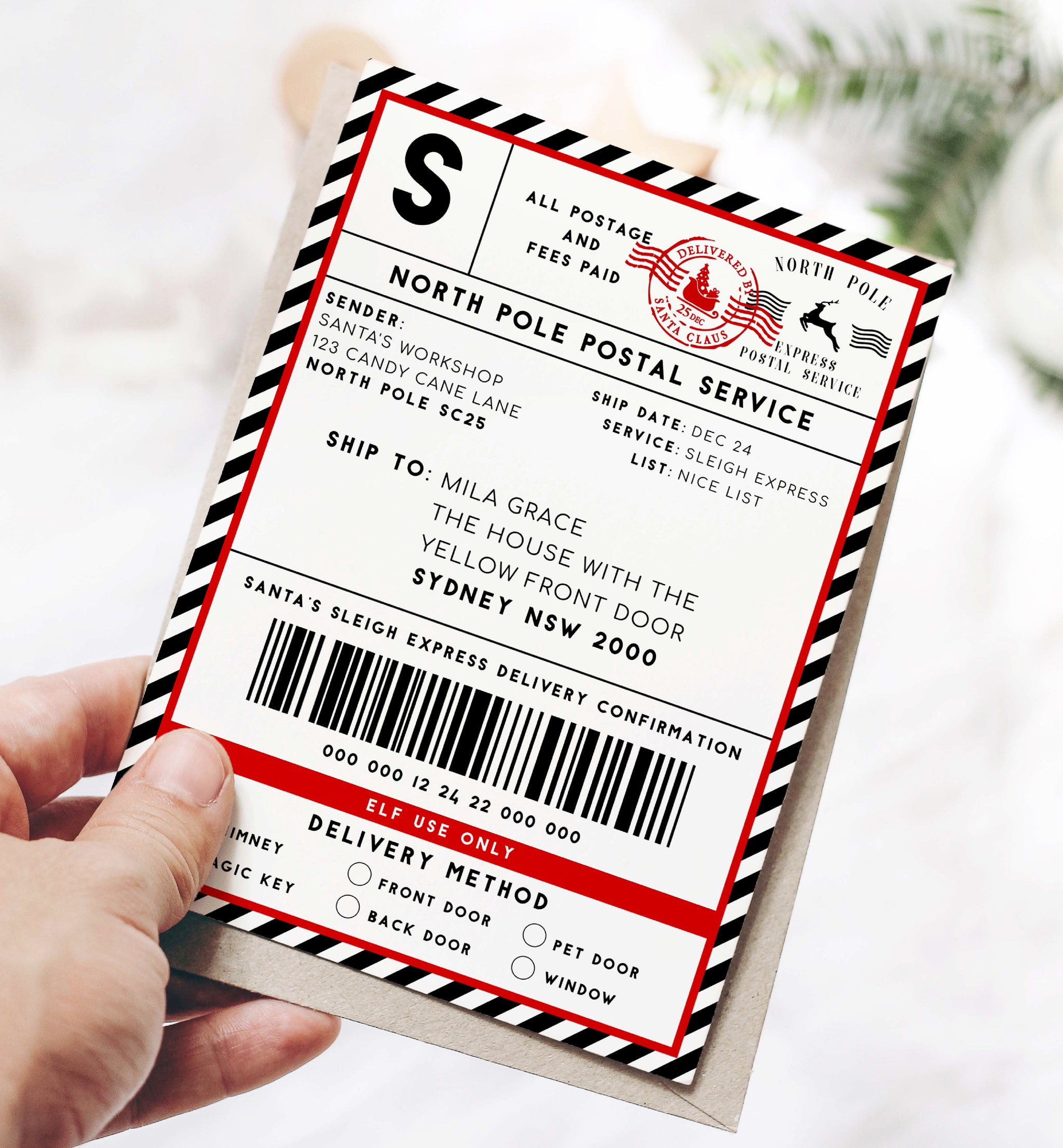 Santa s Workshop Black Red Printable Christmas Shipping Label Templa santa-s-workshop-black-red-printable-christmas-shipping-label-templa