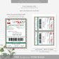 Santa's Workshop Red Green | Printable Christmas Shipping Label Template