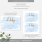 Watercolour Blue | Printable Oh Baby Shower Invitation Template
