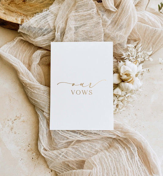 Ellesmere Gold Foil | Our Vows Book
