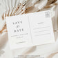 Photo Save The Date Postcard, Printable Modern Minimalist Wedding Save The Date Template, Minimalist Wedding Announcement, Ellesmere