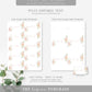 Millie Floral White | Printable Place Cards Template