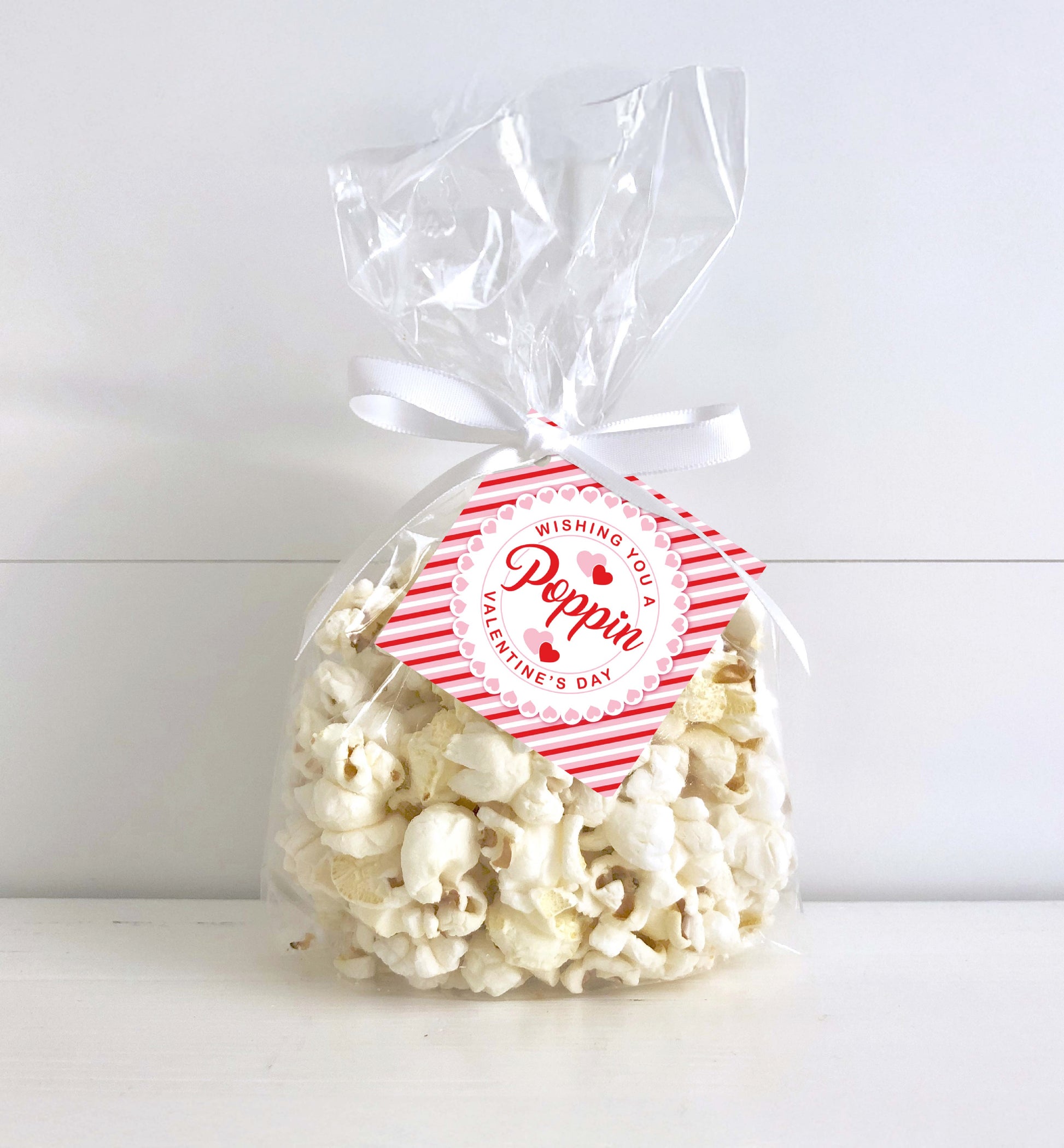 Poppin Valentine's Day Popcorn Tag, Valentine's Day Popcorn Gift Tag, Classroom Valentine Treat Tag, Friends Valentine Gift Tag