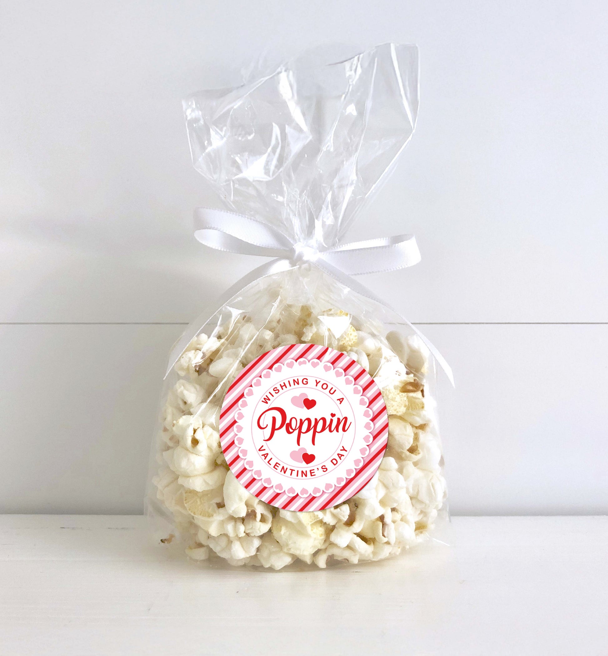 Poppin Valentine's Day Popcorn Tag, Valentine's Day Popcorn Gift Tag, Classroom Valentine Treat Tag, Friends Valentine Gift Tag