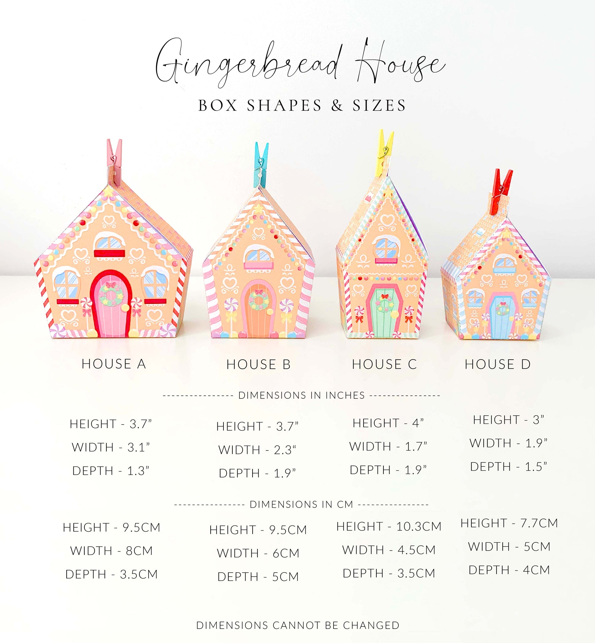 DIY Fill Your Own Gingerbread House Christmas Advent Calendar Template, Printable Christmas Advent Boxes, Christmas Craft Village Advent