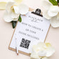 Ellesmere White | Printable QR Wedding Website Card Template