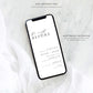 Ellesmere White | Smartphone Rehearsal Dinner Invitation Template