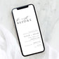 Ellesmere White | Smartphone Rehearsal Dinner Invitation Template