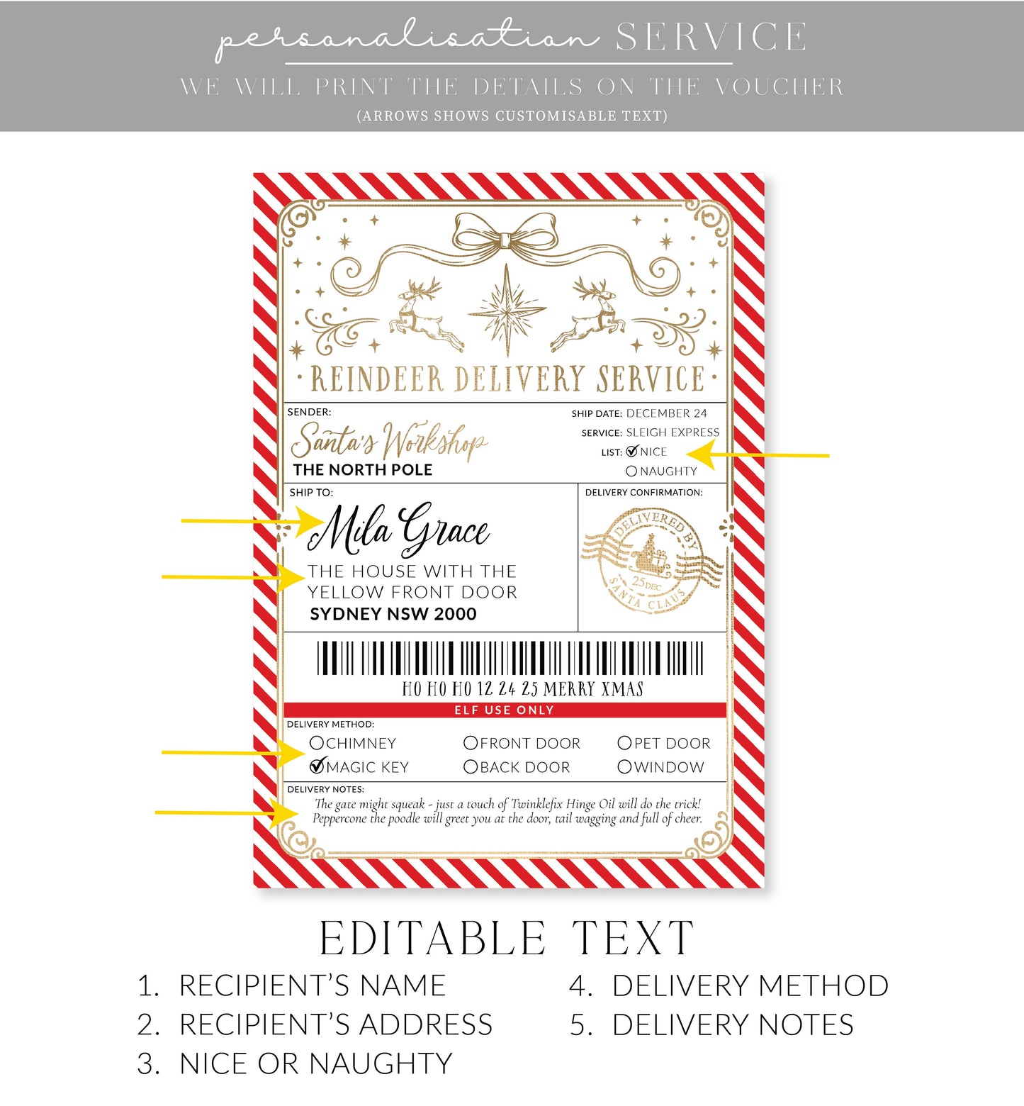 Christmas Shipping Label