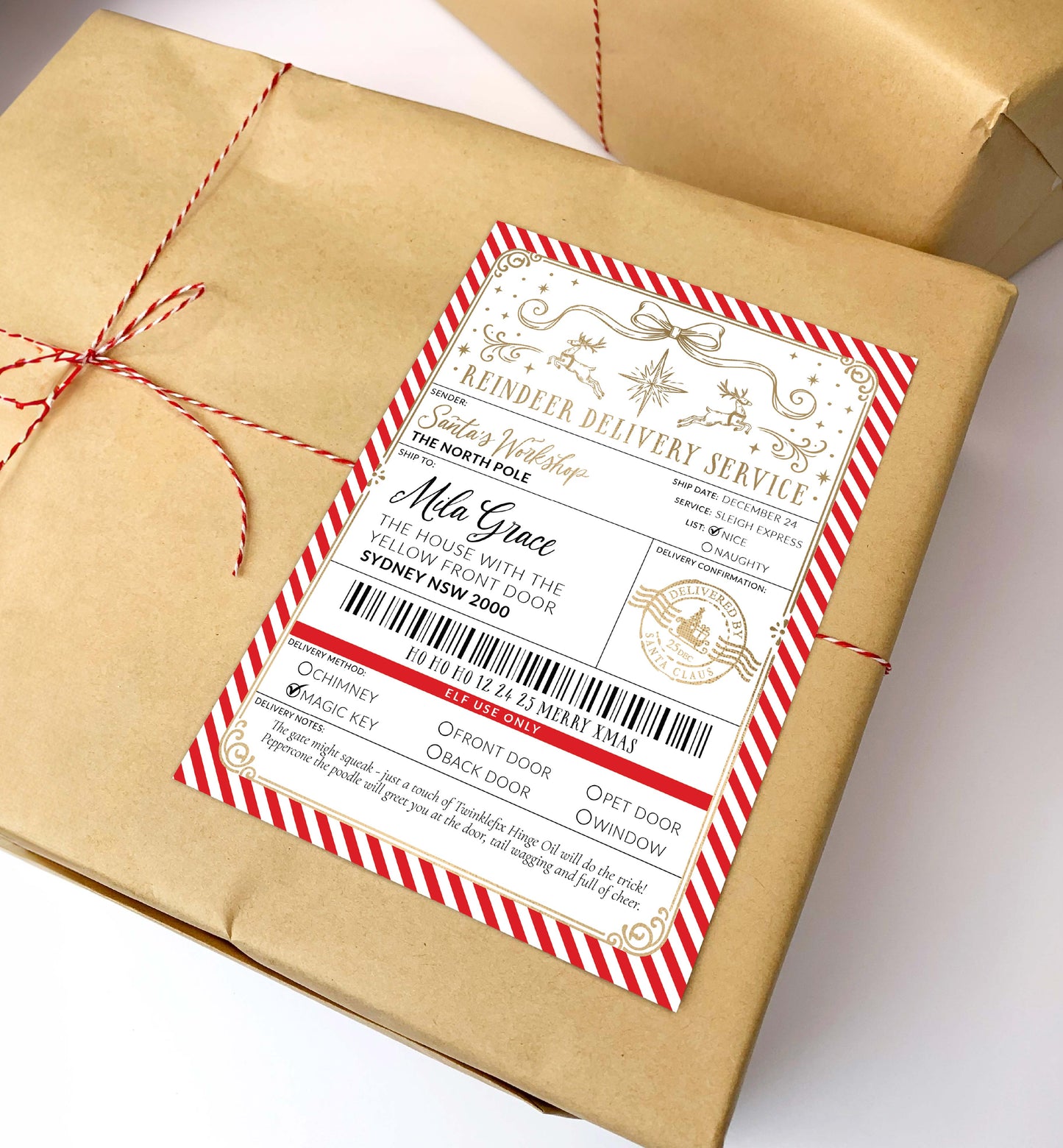 Christmas Shipping Label