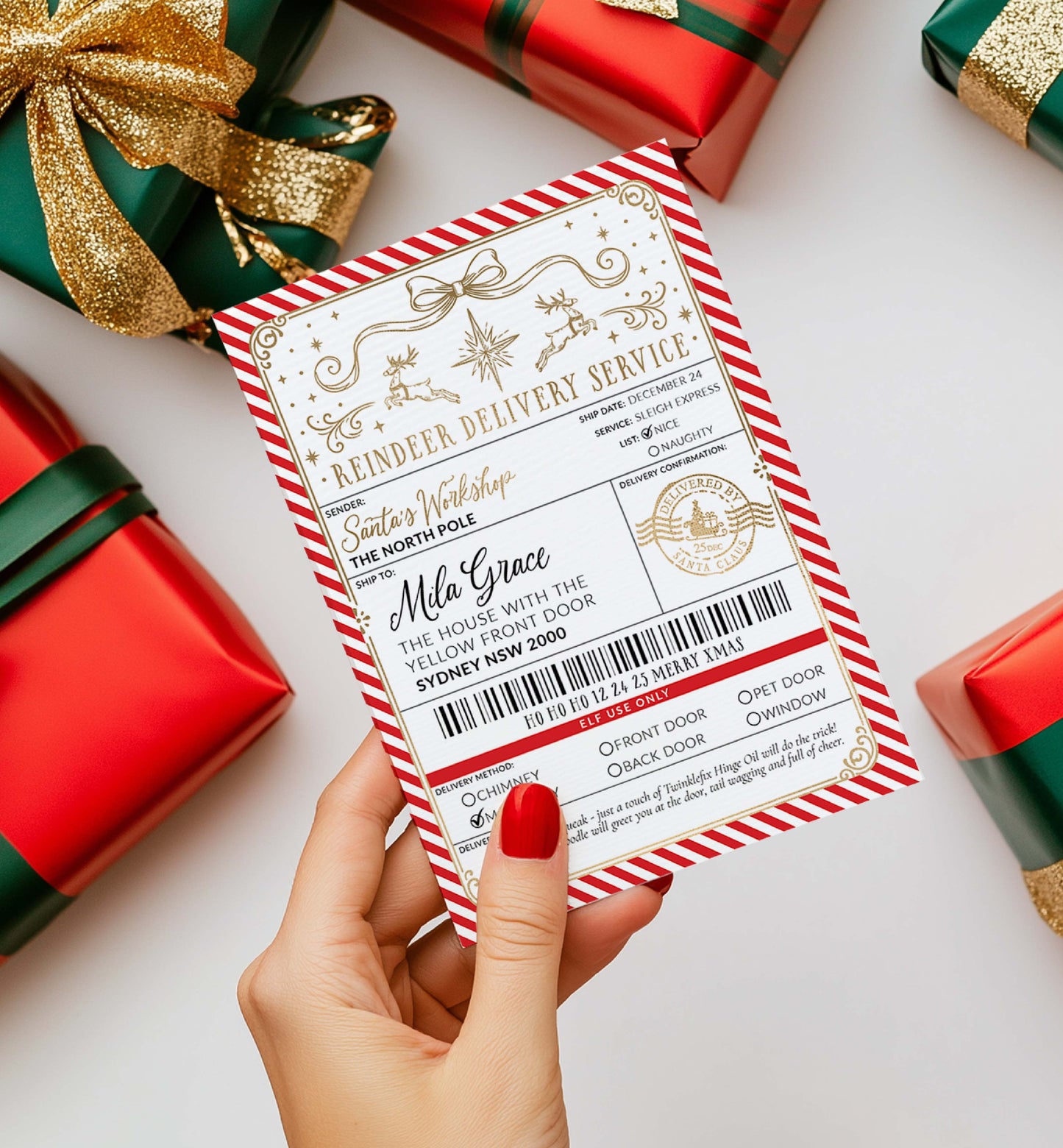 Christmas Shipping Label