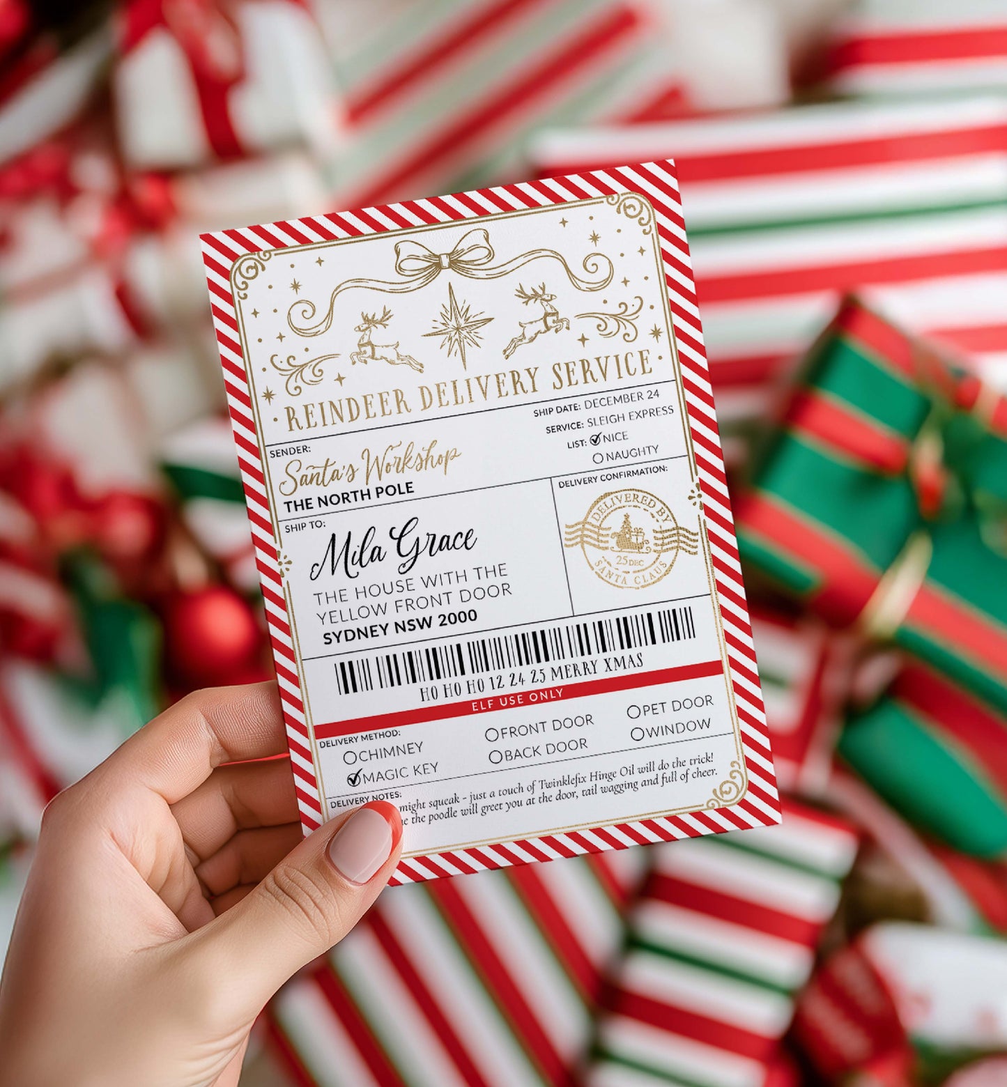 Christmas Shipping Label