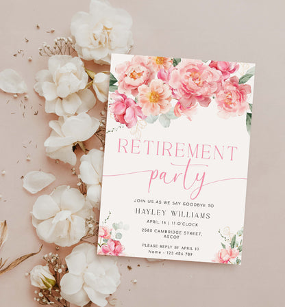 Piper White | Printable Retirement Party Invitation Template