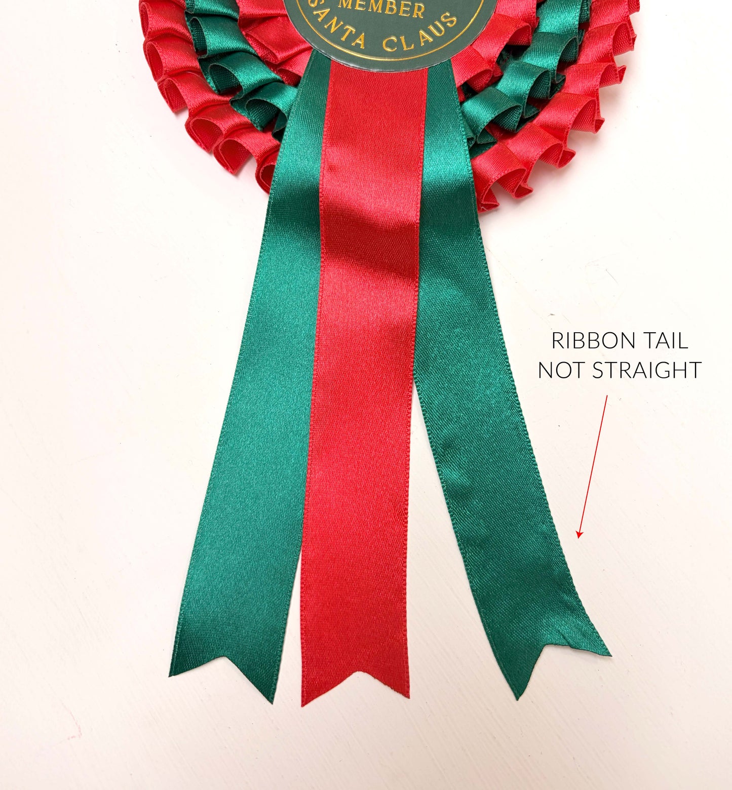 Nice List Christmas Rosette Red/Green (Seconds)