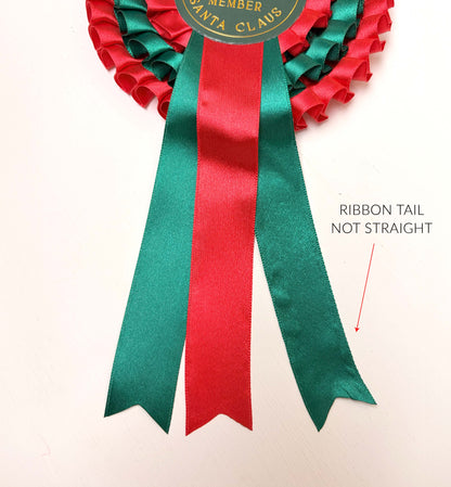 Nice List Christmas Rosette Red/Green (Seconds)