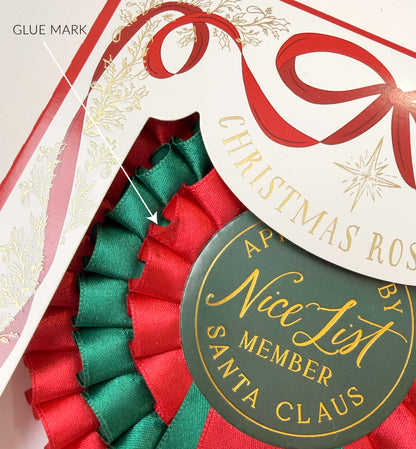 Nice List Christmas Rosette Red/Green (Seconds)