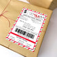 Printable Santa's Workshop Shipping Postal Gift Labels, North Pole Postal Express Shipping Label, Santa Gift Tag, Christmas Address Label