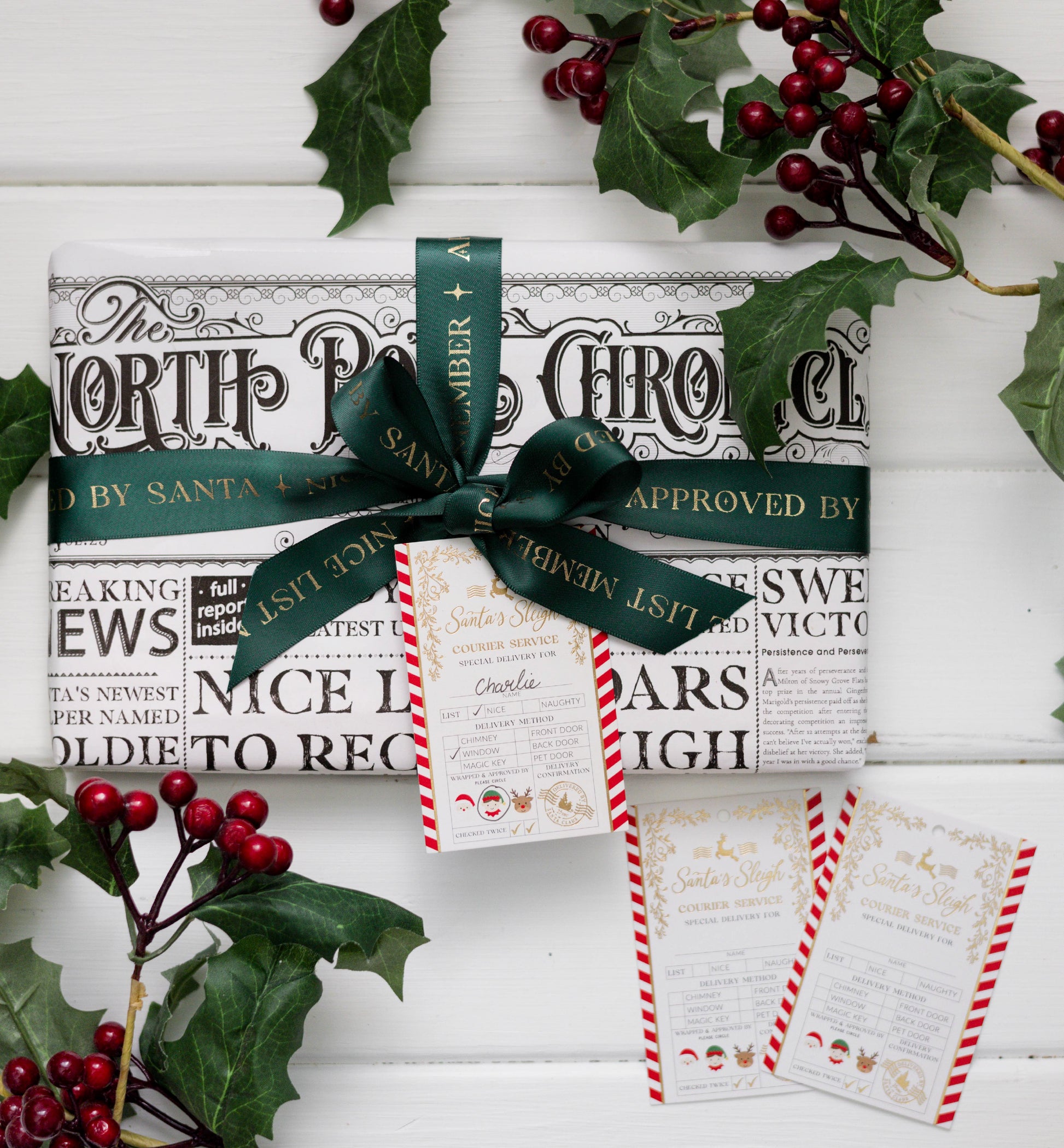 Santa's Sleigh Special Delivery Christmas Gift Tags Set of 6, Santa's Workshop Gift Tag Label, North Pole Express Gift Tag, Present Tags