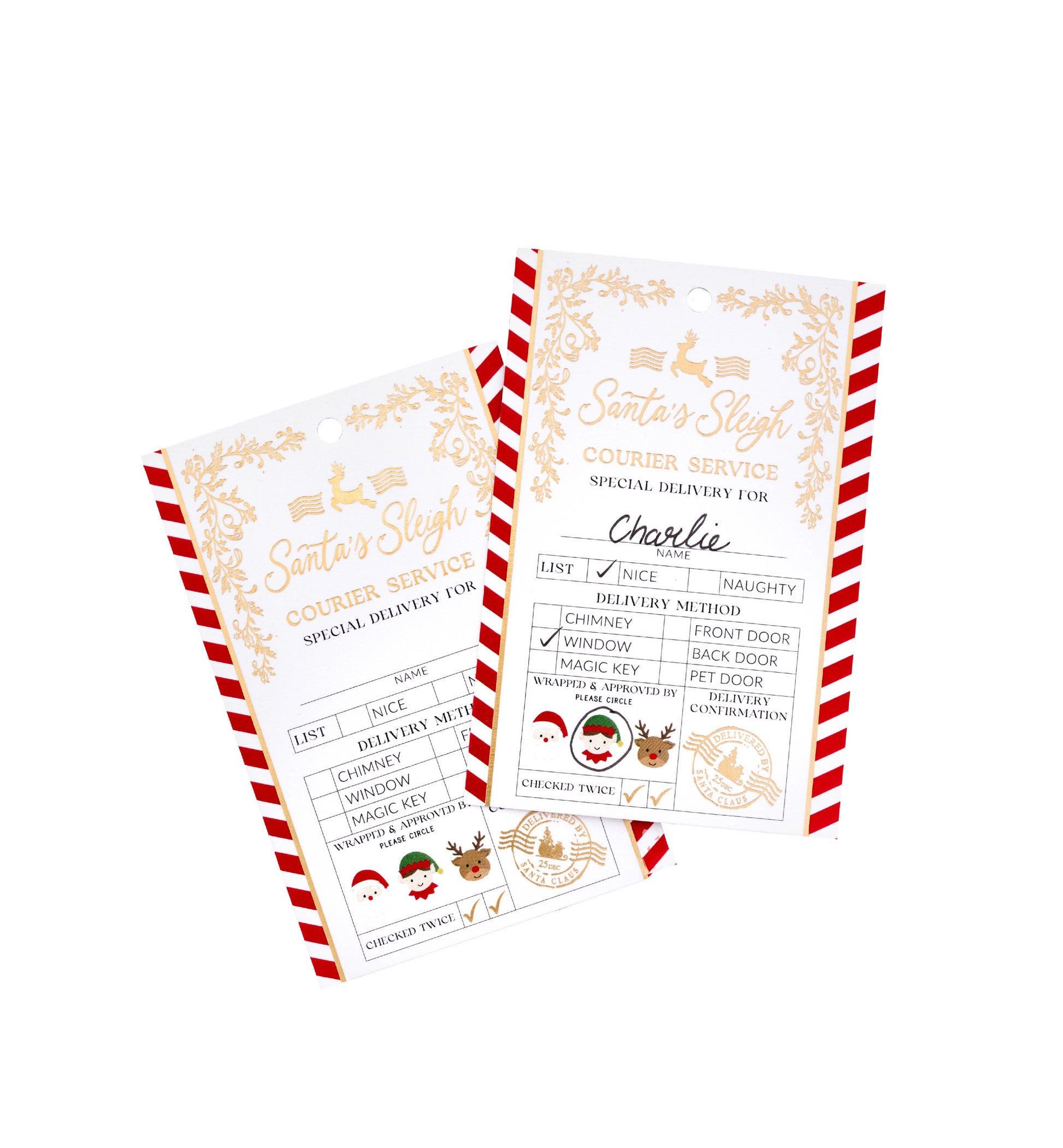 Santa's Sleigh Special Delivery Christmas Gift Tags Set of 6, Santa's Workshop Gift Tag Label, North Pole Express Gift Tag, Present Tags