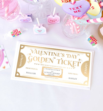 Scratch-off Valentine's Day Golden Ticket Gift Voucher