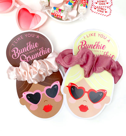 Printable Valentine's Day Scrunchie Tag Template, Valentine's Day Hair Tie Gift Tag, Classroom Valentine's Day Gift, Kids Valentine's Day
