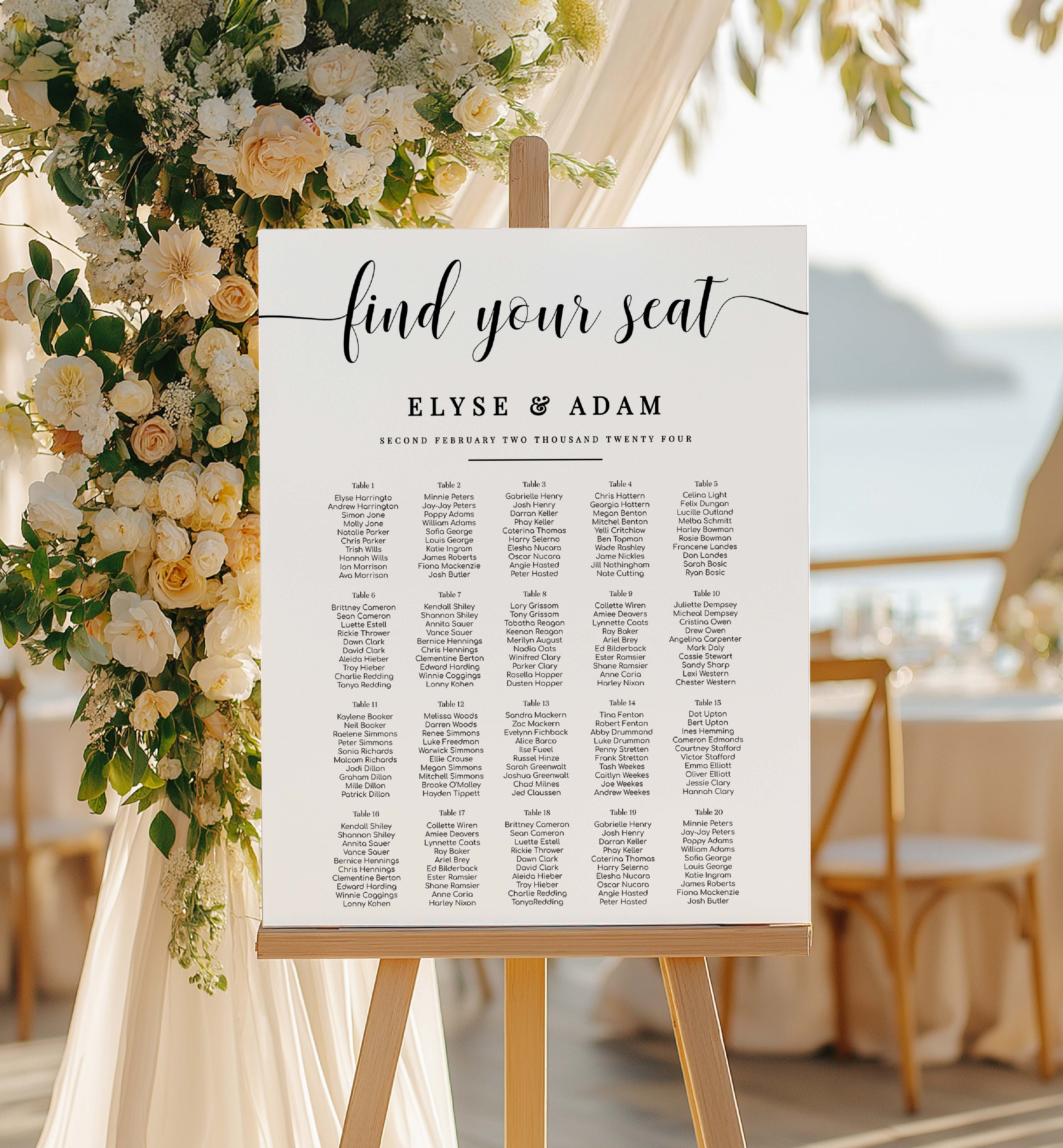 Read 180 Seating Chart.pdf Leyton Script | Printable Seating Chart Template – Black Bow Studio