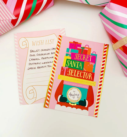 Secret Santa Selector Set of 8 cards, Scratch-off Secret Santa Assignment Cards, Christmas Gift Exchange Game, Christmas, Gift List