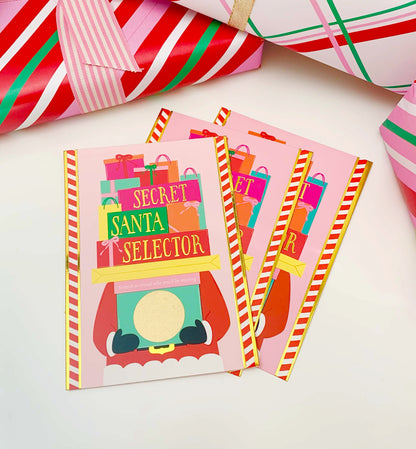Secret Santa Selector Set of 8 cards, Scratch-off Secret Santa Assignment Cards, Christmas Gift Exchange Game, Christmas, Gift List