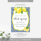 Positano Lemons | Printable Main Squeeze Welcome Sign Template