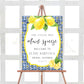 She Found Her Main Squeeze Welcome Sign, Lemons Bridal Shower Printable Welcome Sign, Positano Blue Majolica Tile,  Hens Party Welcome Sign