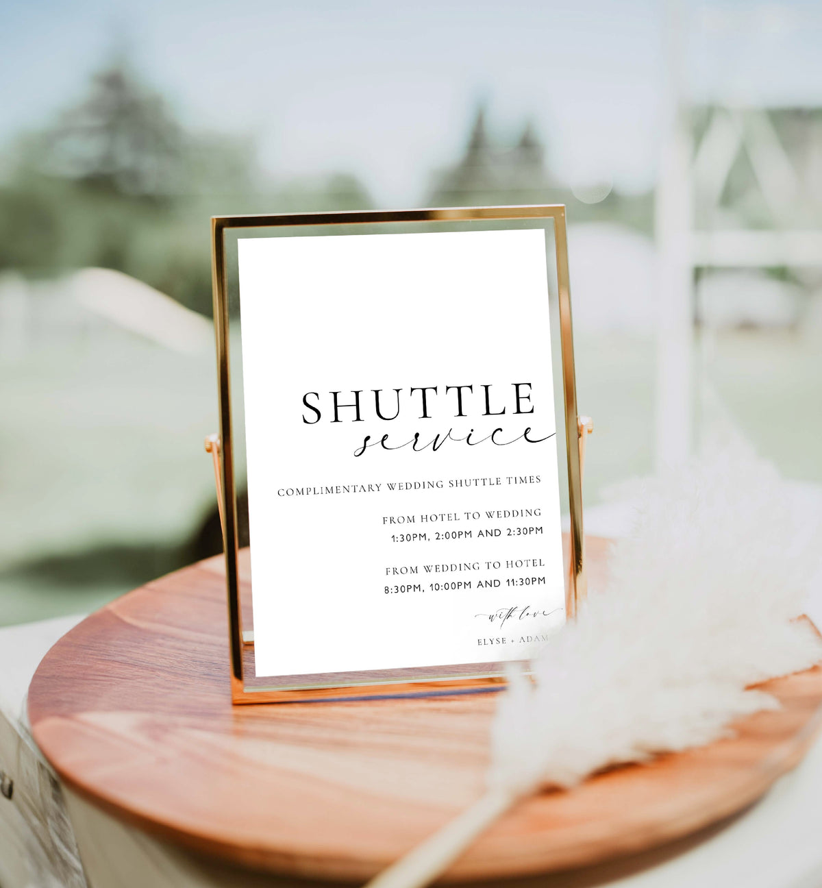 Weddign Shuttle Sign Wedding shuttle wording | Beachweddingtips.com