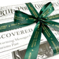 Special Delivery Made In Santa's Workshop Satin Ribbon, Green Gold, 25mm Woven Edge Satin Ribbon, Christmas Decorations Craft & Wrapping