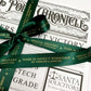 Special Delivery Made In Santa's Workshop Satin Ribbon, Green Gold, 25mm Woven Edge Satin Ribbon, Christmas Decorations Craft & Wrapping