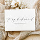 To My Bridesmaid On My Wedding Day Card, Minimalist Wedding Card, Thank You Bridal Party Card, Off White Ivory, Ellesmere