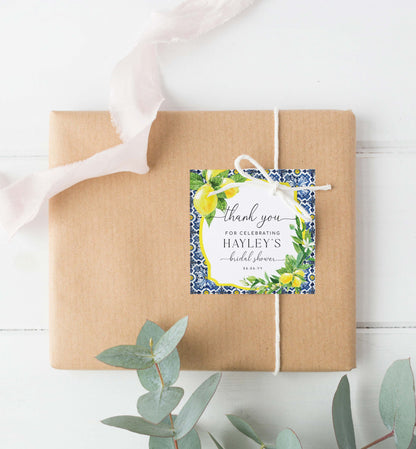 Positano Lemons | Printable Thank You Favour Tags Template