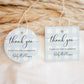 Printable Thank You Favor Tag Template, Blue Gingham BBQ Baby Shower Favor Tag, Baby Boy Blue Gingham, Storybook Baby Shower, Sticker label, Spring Summer Baby Shower