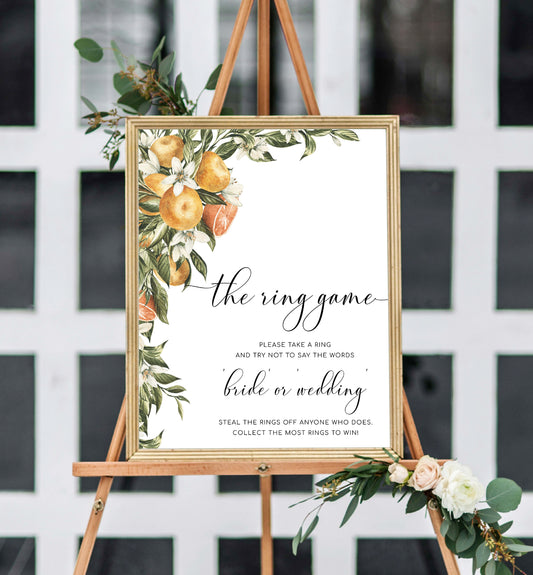 Clementine | Printable The Ring Game Sign Template