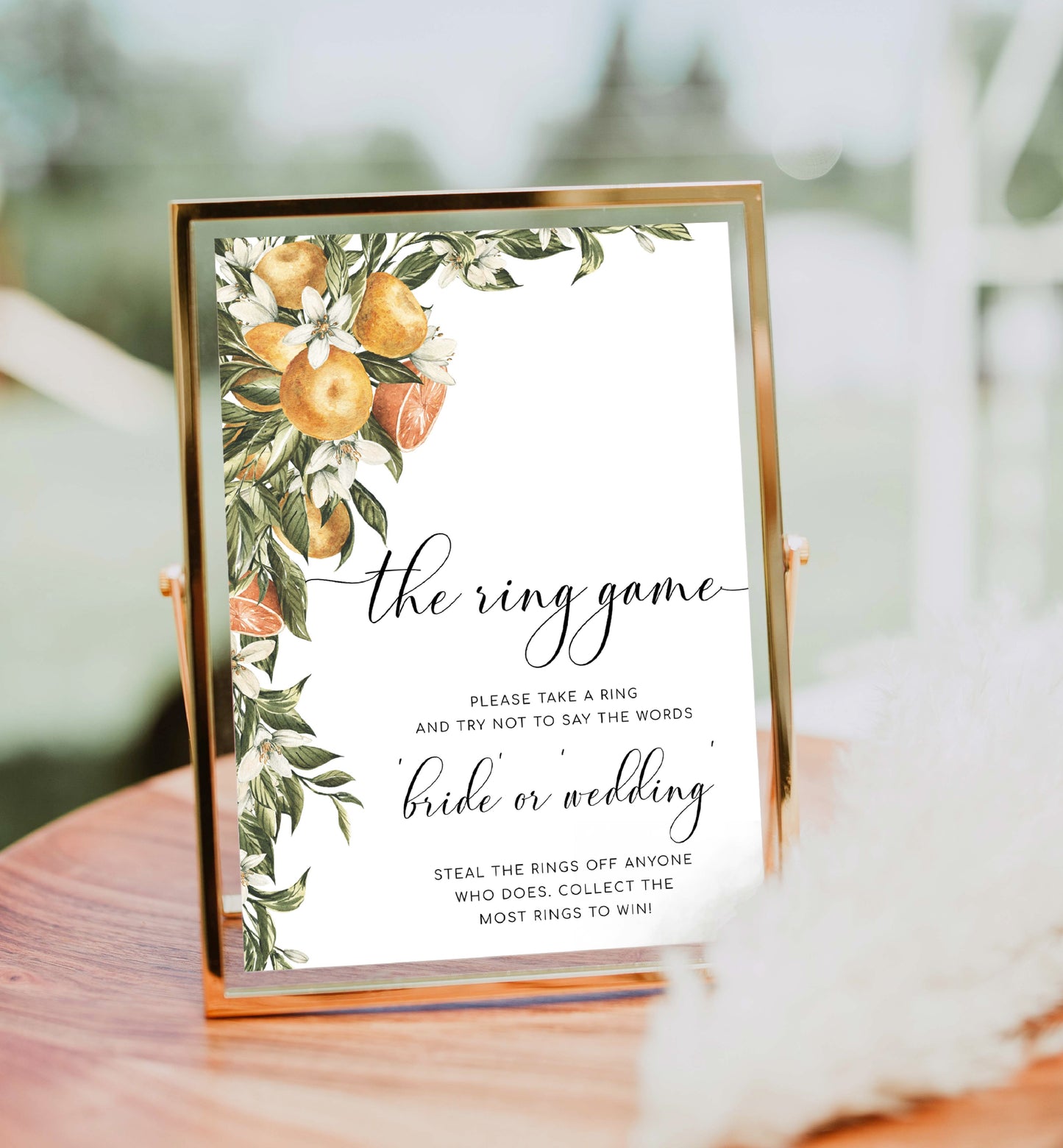 Clementine | Printable The Ring Game Sign Template