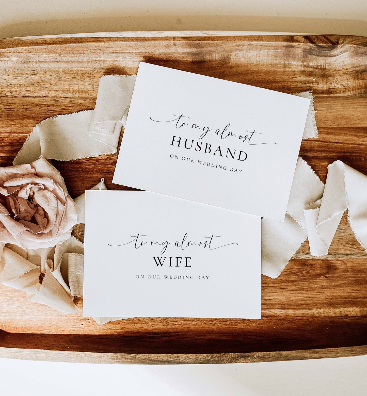 Bridie | Printable Almost Husband/Wife Wedding Day Card Template
