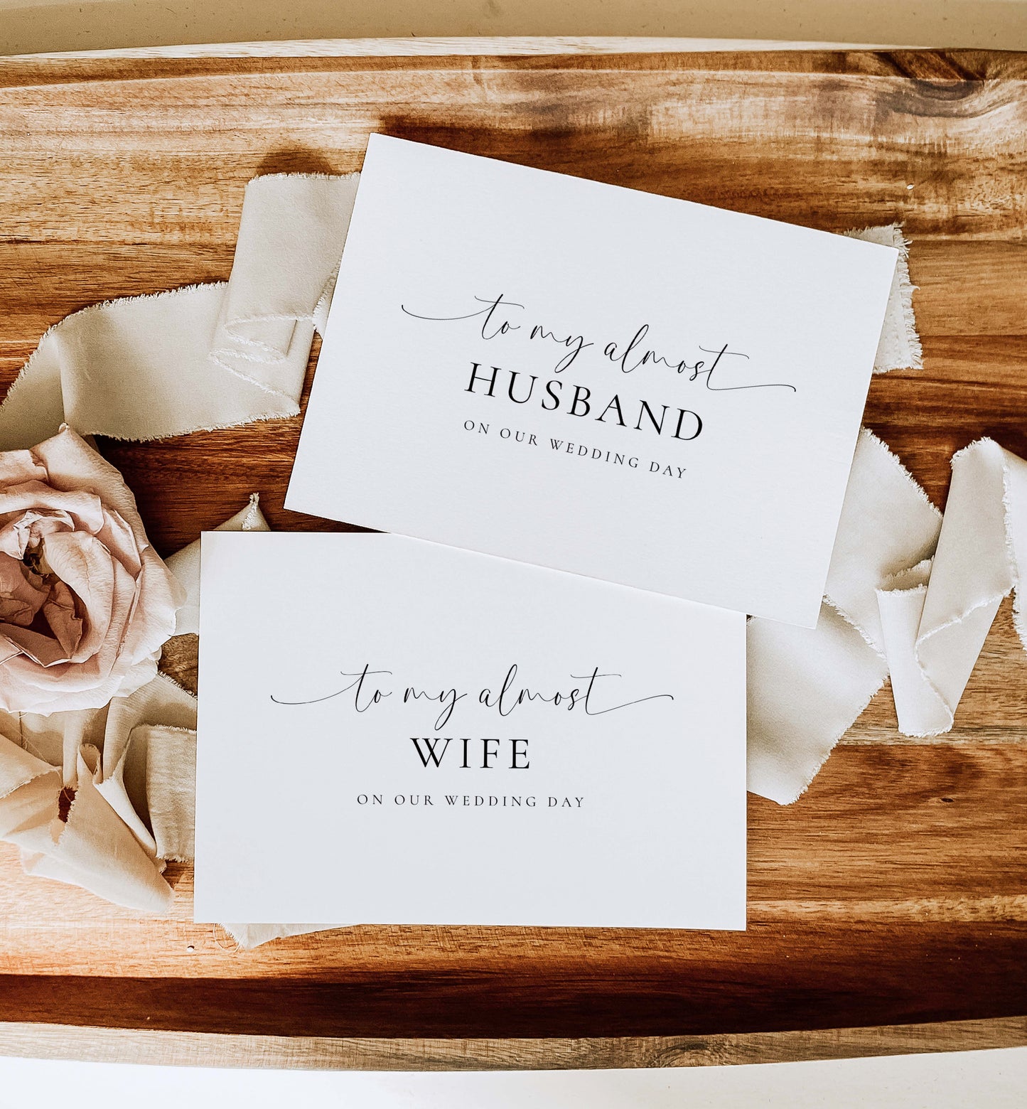 Bridie | Printable Almost Husband/Wife Wedding Day Card Template