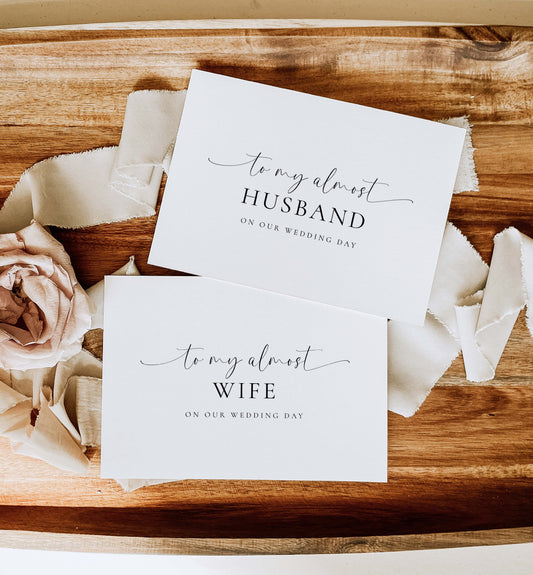Bridie | Printable Almost Husband/Wife Wedding Day Card Template