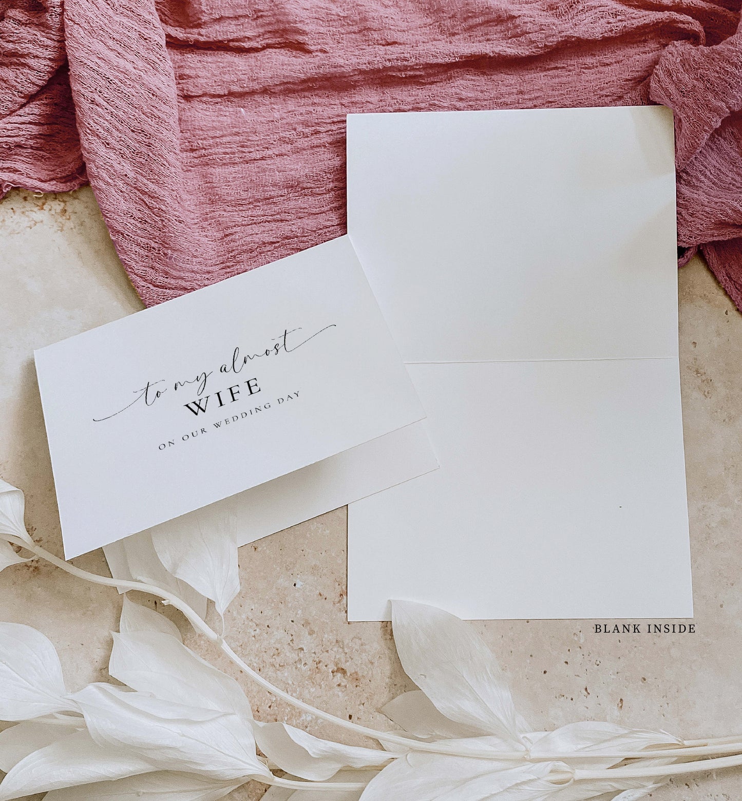 Bridie | Printable Almost Husband/Wife Wedding Day Card Template