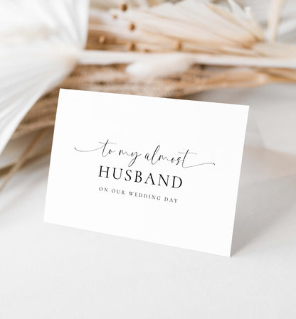 Bridie | Printable Almost Husband/Wife Wedding Day Card Template