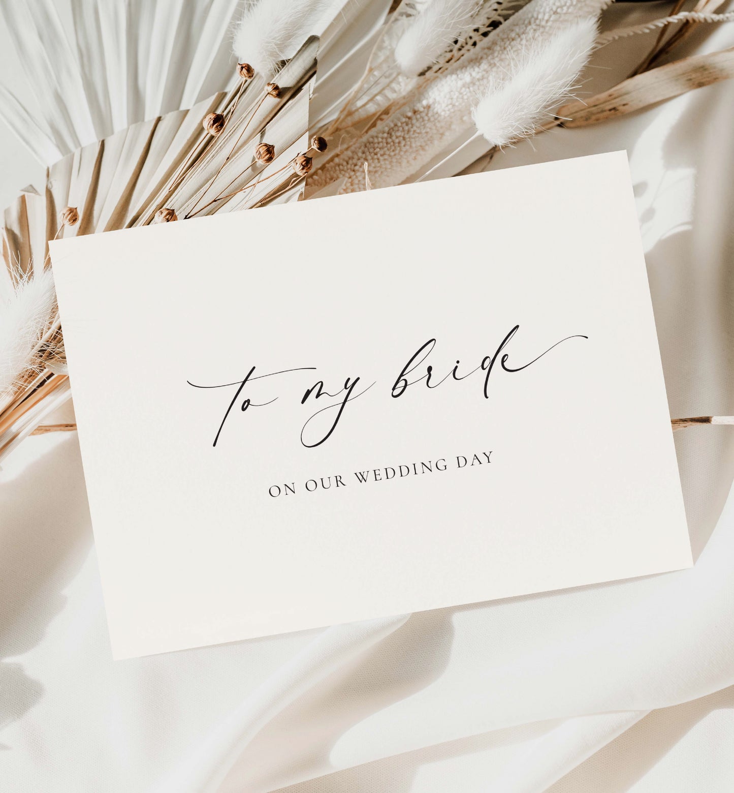 To My Bride and Groom On Our Wedding Day Card Set, Minimalist Future Wife and Future Husband Card Set, Vows Card, Off White Ivory, Ellesmere