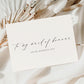 To My Maid Of Honour On My Wedding Day Card, Minimalist Wedding Card, Thank You Bridal Party Card, Off White Ivory, Ellesmere